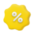 퍼센티지 3D 아이콘