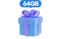64gb라고 써있는 선물상자