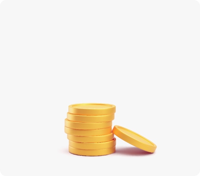 코인이 쌓여있는 이미지