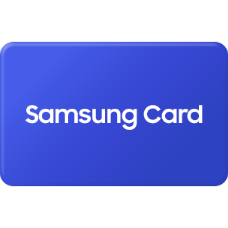파란색 배경에 'Samsung Card' 로고가 새겨져 있는 카드