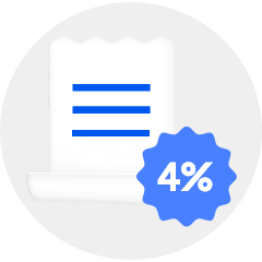 4% 딱지가 붙어있는 아이콘