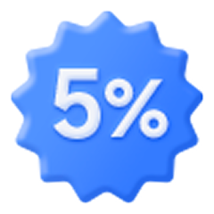 5%가 적혀있는 태그