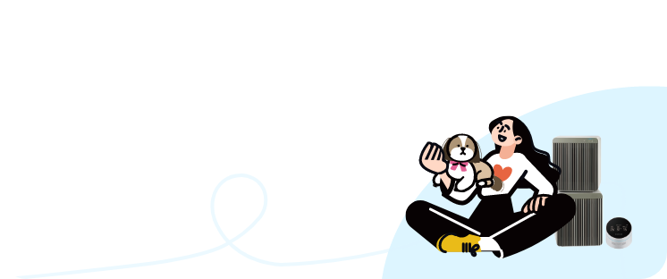 강아지를 안고 있는 여성1, BESPOKE 큐브™ Air