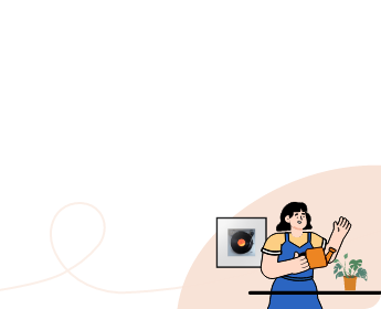 뮤직 프레임 LS60D, 화분에 물을 주는 여성