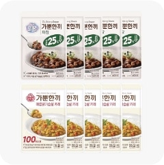 [오뚜기] 가뿐한끼 짜장 5개 + 카레 5개 (총 10개)