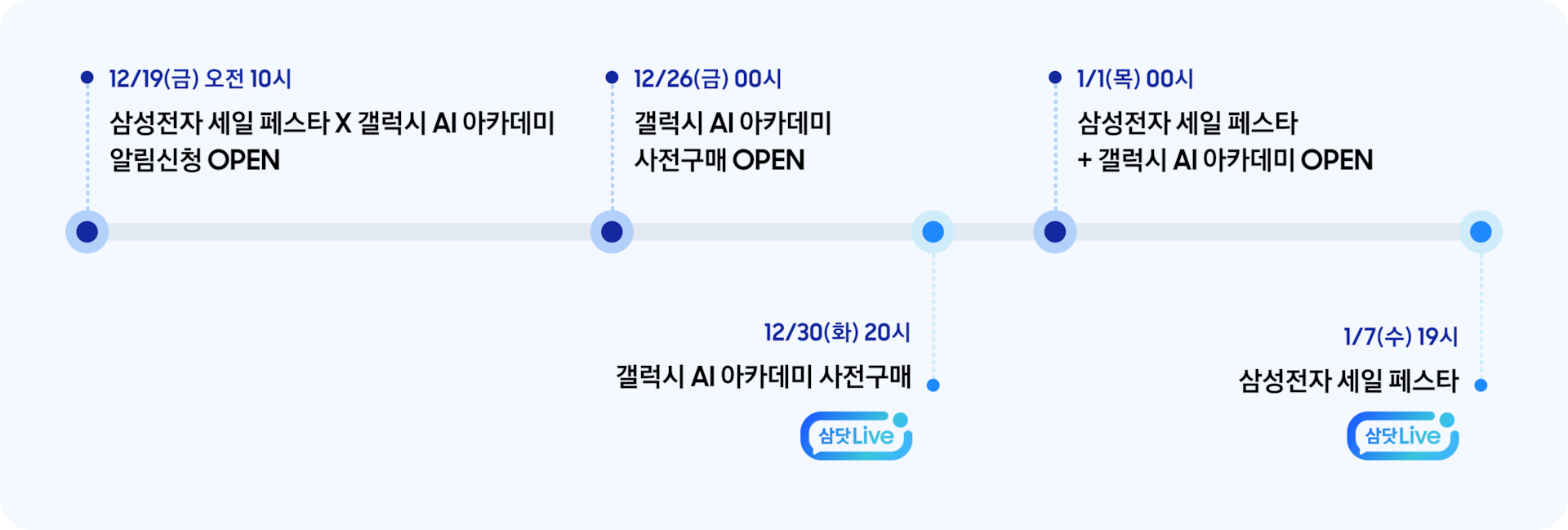 알림신청하면 만나볼 수 있는 삼성닷컴 일정