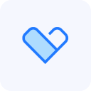 삼성케어플러스 영문 표기가 들어간 하트모양 아이콘