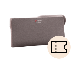 AI하틴루 스마트 베개와 그 앞에 할인 쿠폰 아이콘이 있는