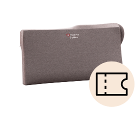 AI하틴루 스마트 베개와 그 앞에 할인 쿠폰 아이콘이 있는