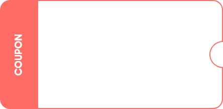 COUPON 문구가 적힌 주황색 쿠폰