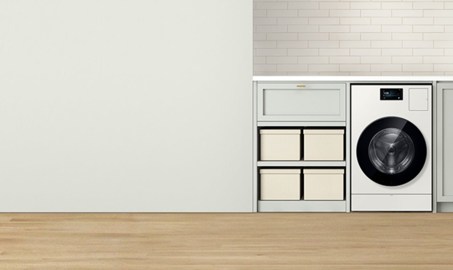 세탁실에 2026 New Bespoke AI 콤보가 설치되어 있는