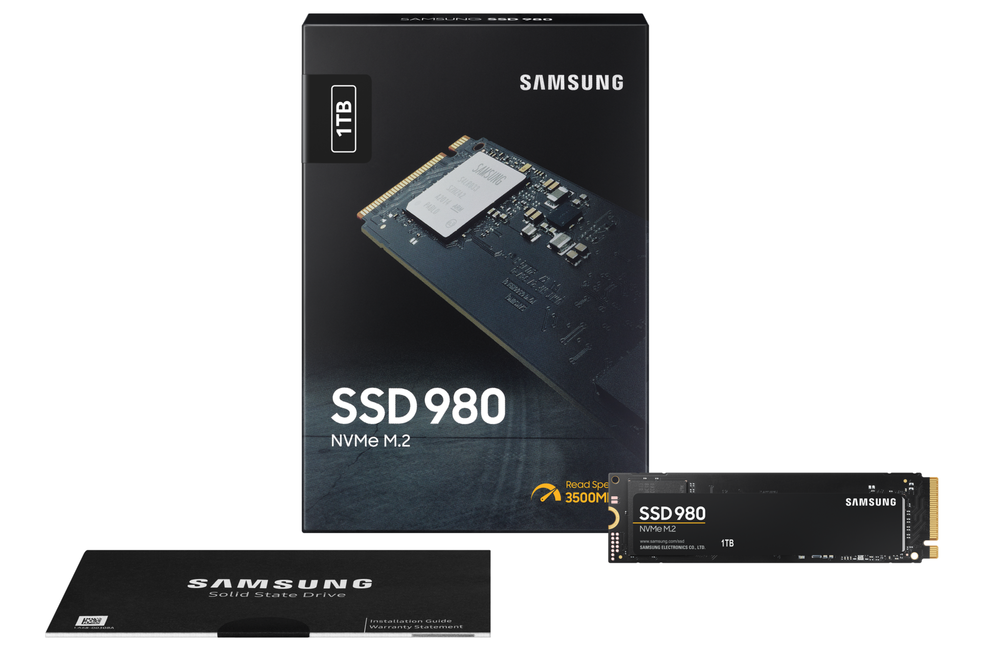 980 NVMe M.2 SSD 1 TB 제품 패키지, 제품 이미지 정면