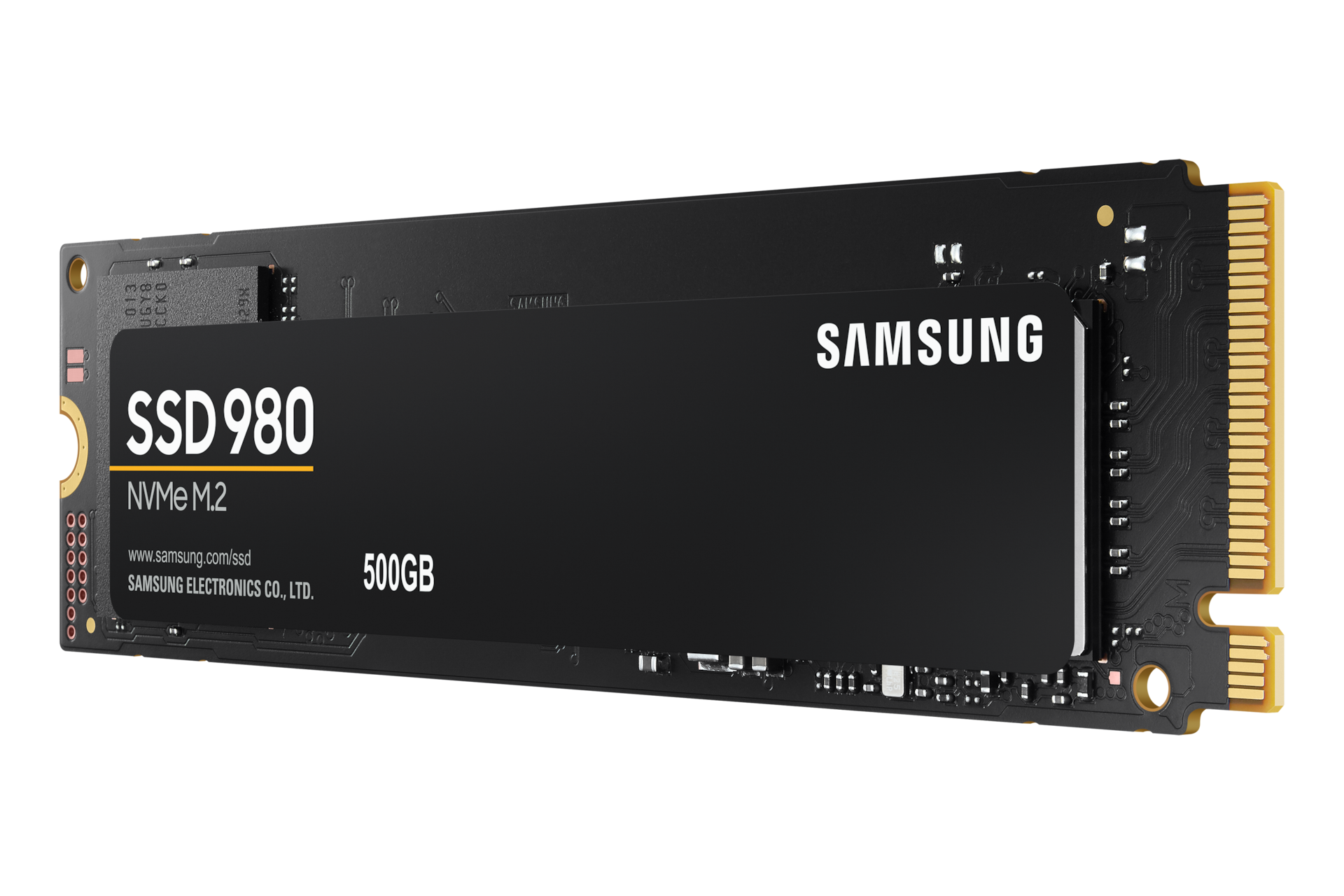 980 NVMe M.2 SSD 500 GB (블랙) 제픔 정면 왼쪽으로 돌린 이미지