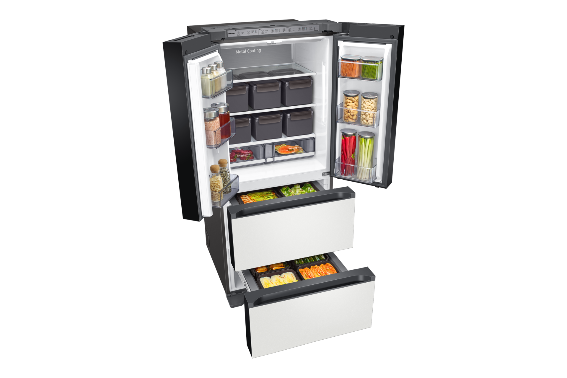 제품 상하칸 열림 내용물 있음