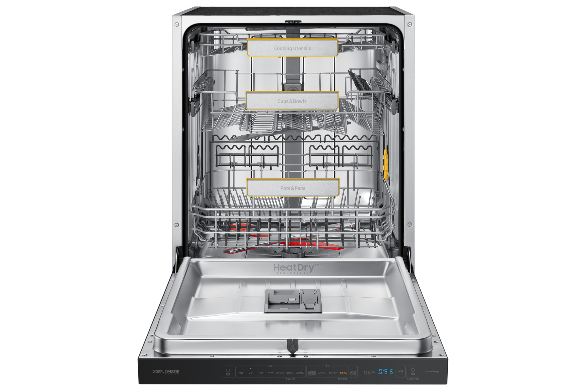 DW60A8575UG 정면 도어 완전 열림