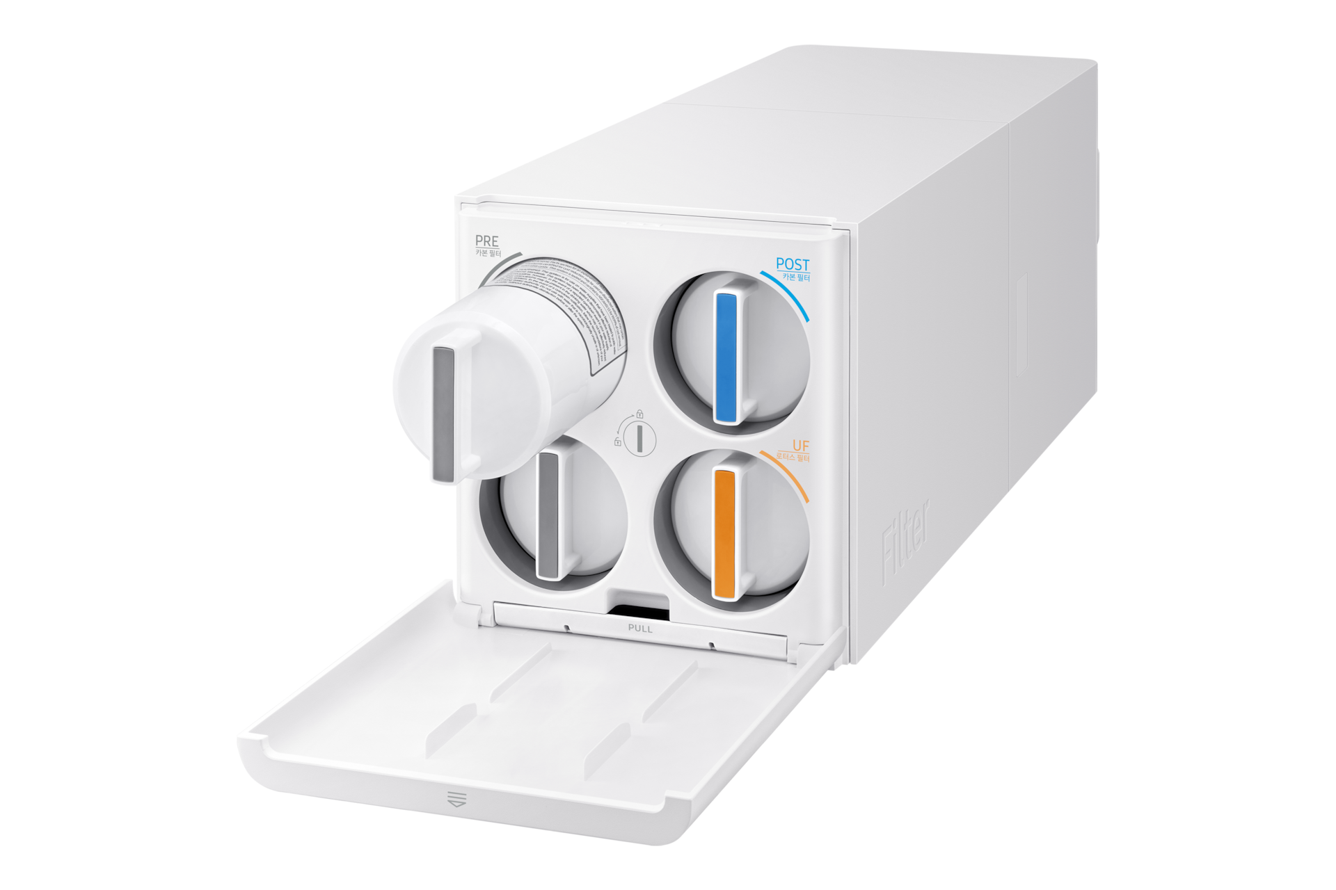 Bespoke 정수기 메인 파우셋+서브 파우셋 (정수전용) 알루 블랙 본체