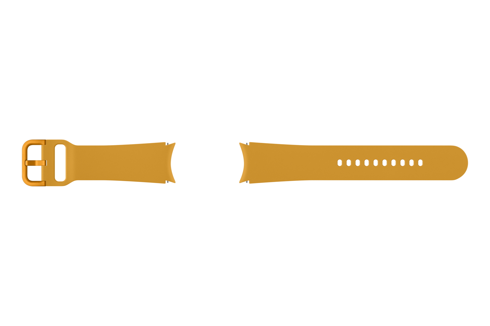 갤럭시 워치4 시리즈 스포츠 스트랩 (20mm, M/L) 머스터드 제품 윗면