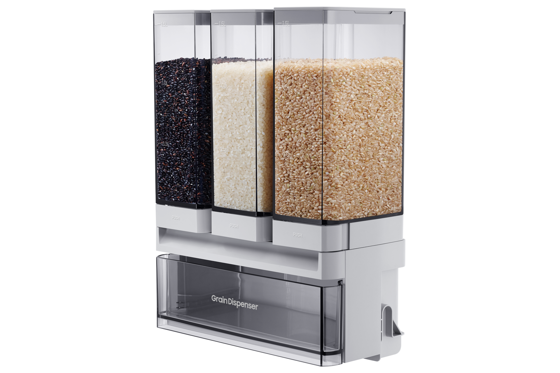 곡물 디스펜서 측면 곡물 채워짐