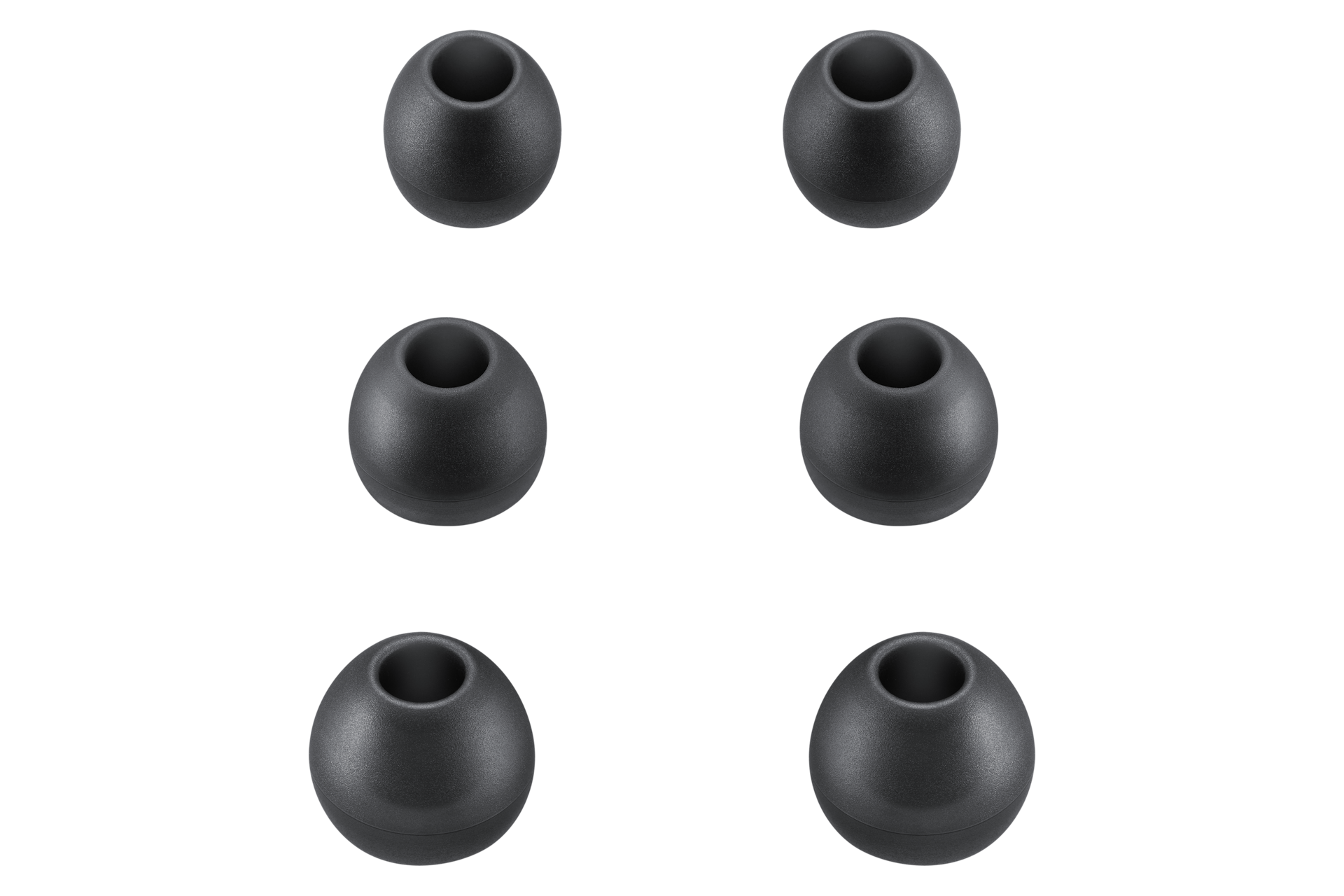 3.5 mm 이어폰 (블랙) 제품 크기 별 3가지  종류의 이어캡 이미지 