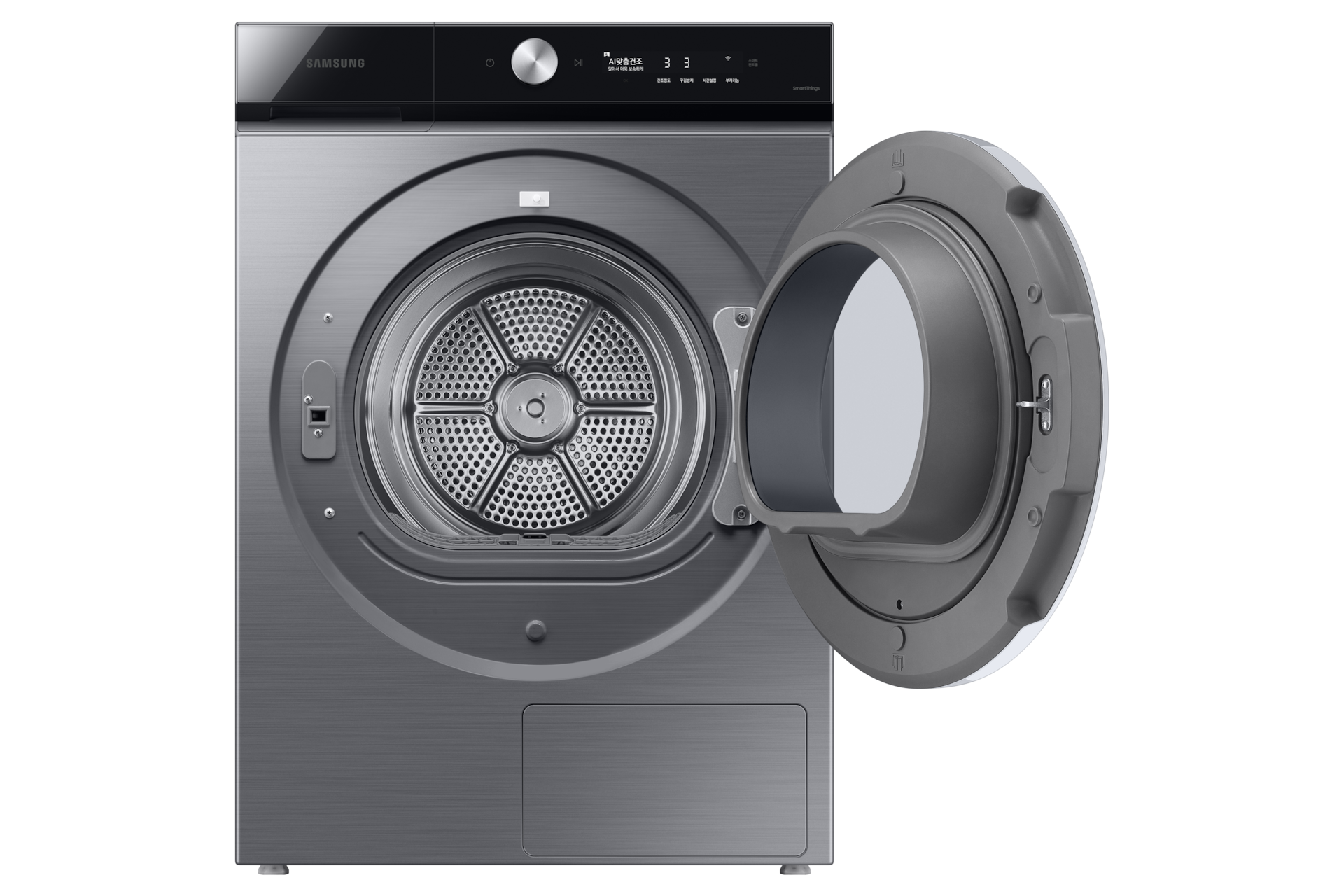 BESPOKE 그랑데 건조기 AI 20 kg 이녹스 정면 우측도어열림