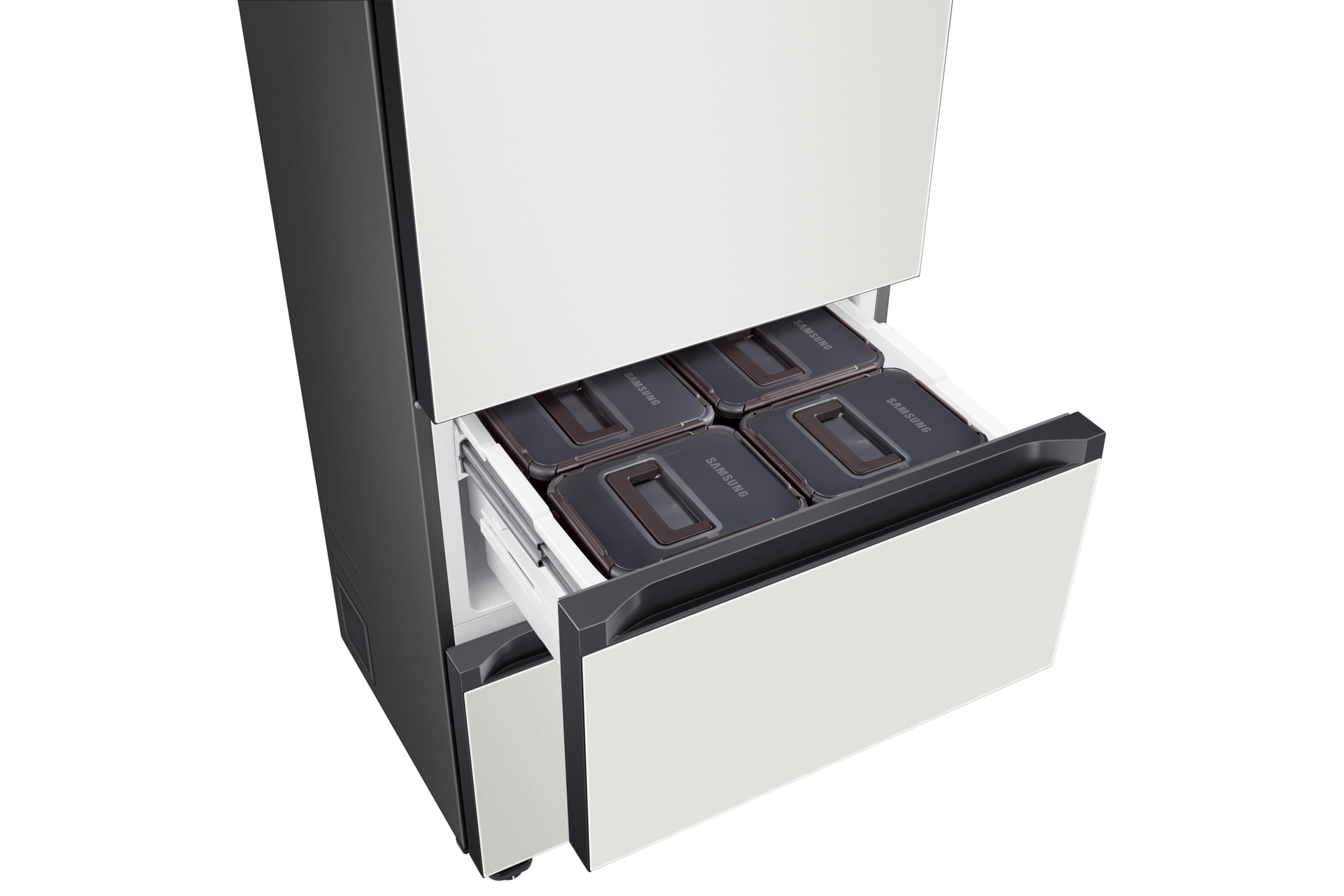 BESPOKE 김치플러스 3도어 313 L 코타 화이트 중칸 열림