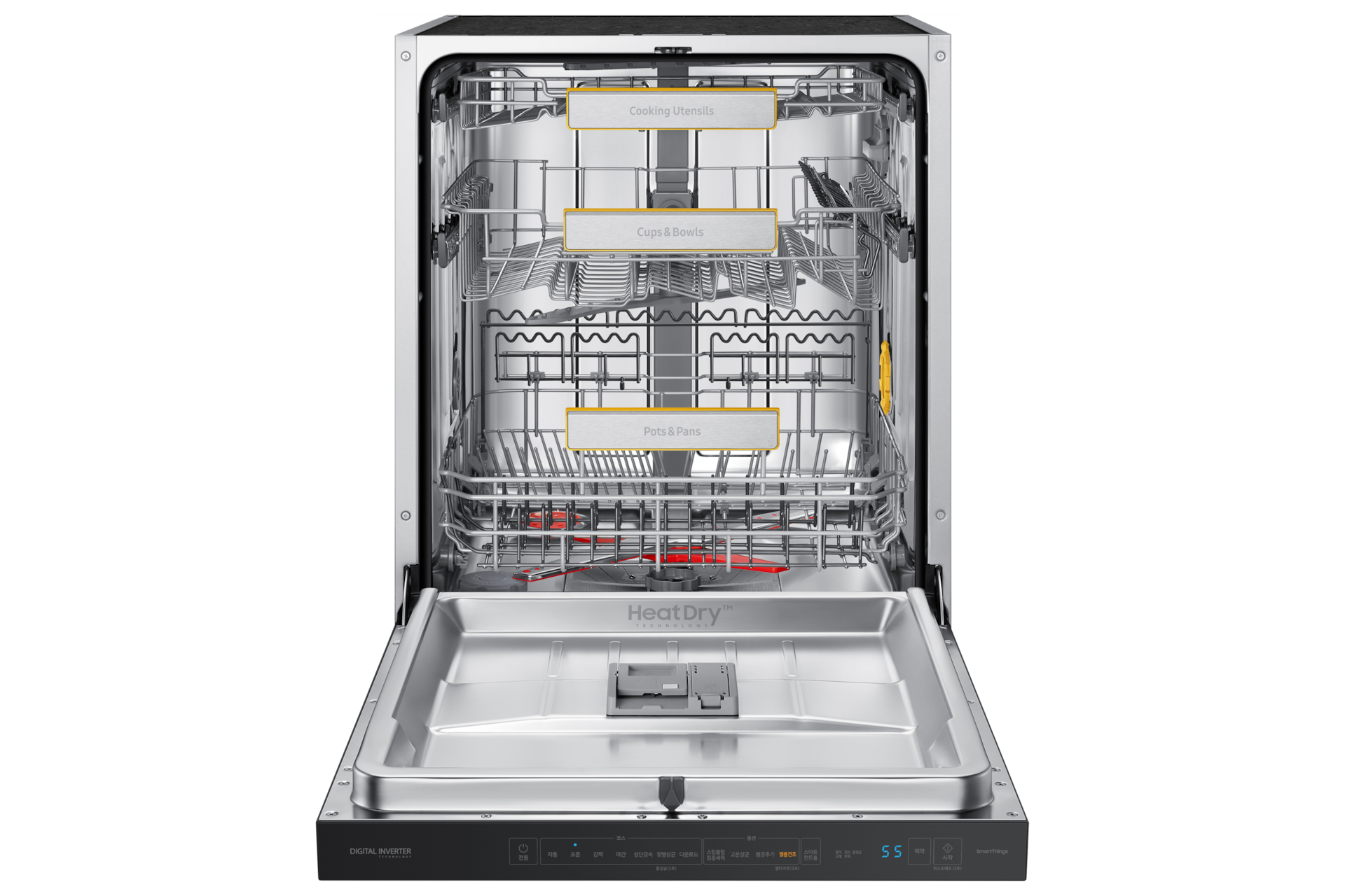 DW60A8775UG 정면 도어 완전 열림