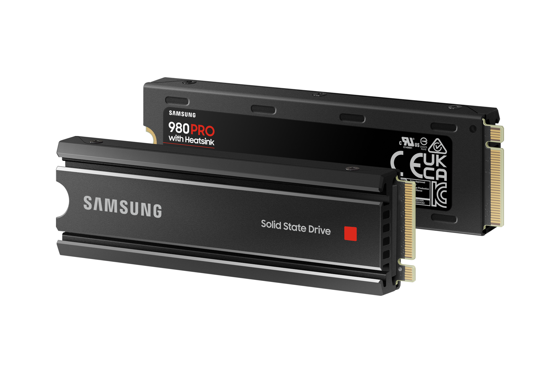 980 PRO with Heatsink PCIe® 4.0 NVM™  M.2 SSD 앞 뒷면