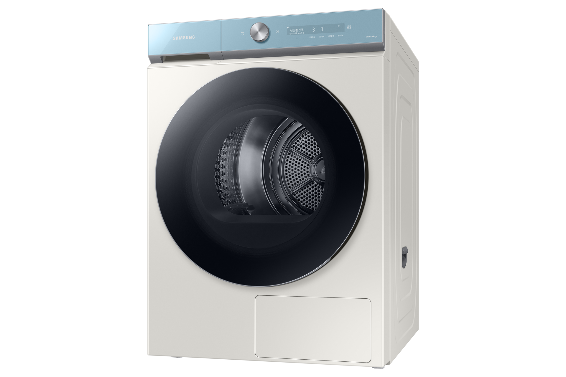 BESPOKE 그랑데 건조기 AI 20 kg 딥모닝블루 좌측 15도