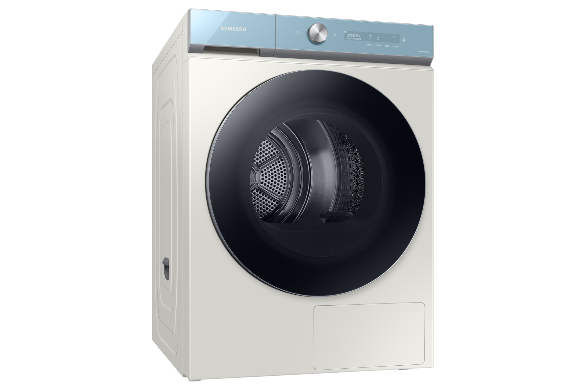 BESPOKE 그랑데 건조기 AI 20 kg 딥모닝블루 좌측 15도