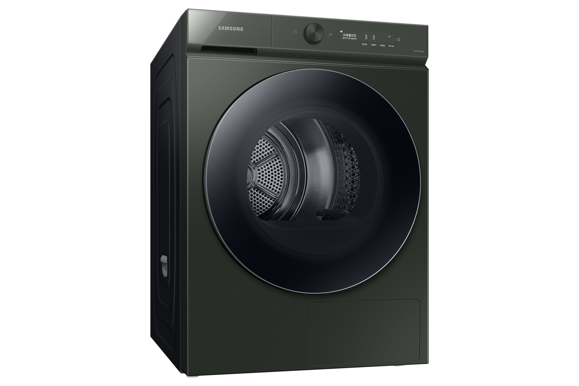 BESPOKE 그랑데 건조기 AI 20 kg 새틴그린 좌측 15도