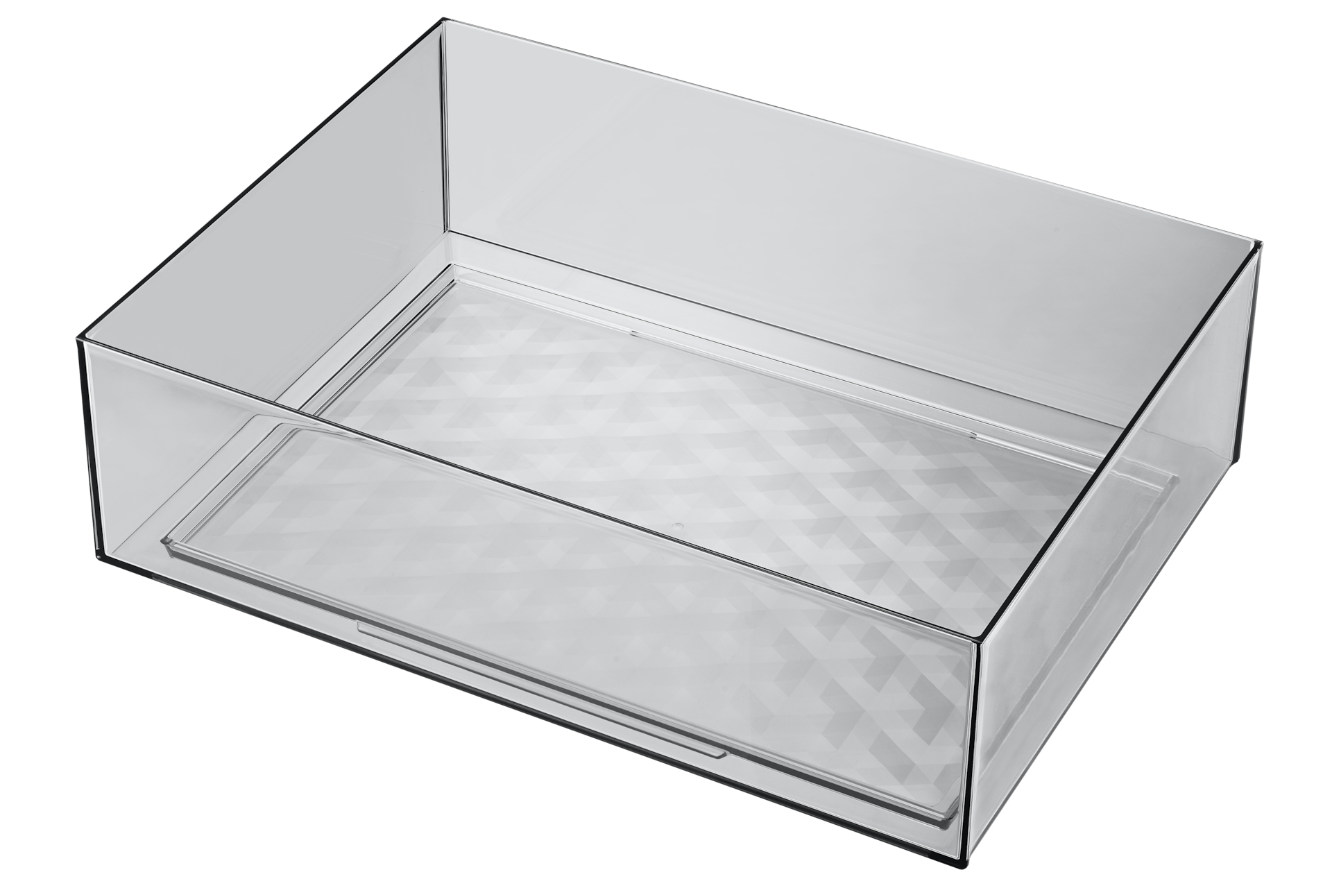 Infinite AI 정수기 냉장고 1도어 키친핏 386L+수납존 새틴 화이트 투명 수납존