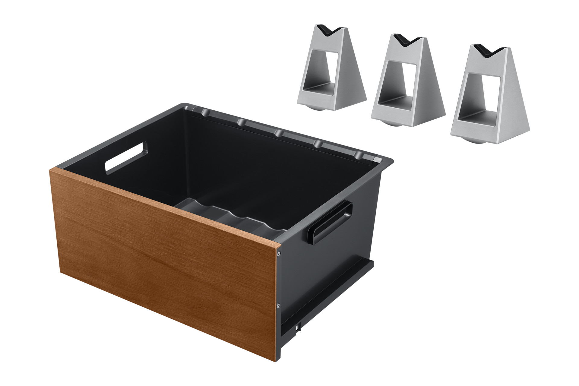 와인박스 측면과 스탠딩 와인랙 블랙 측면