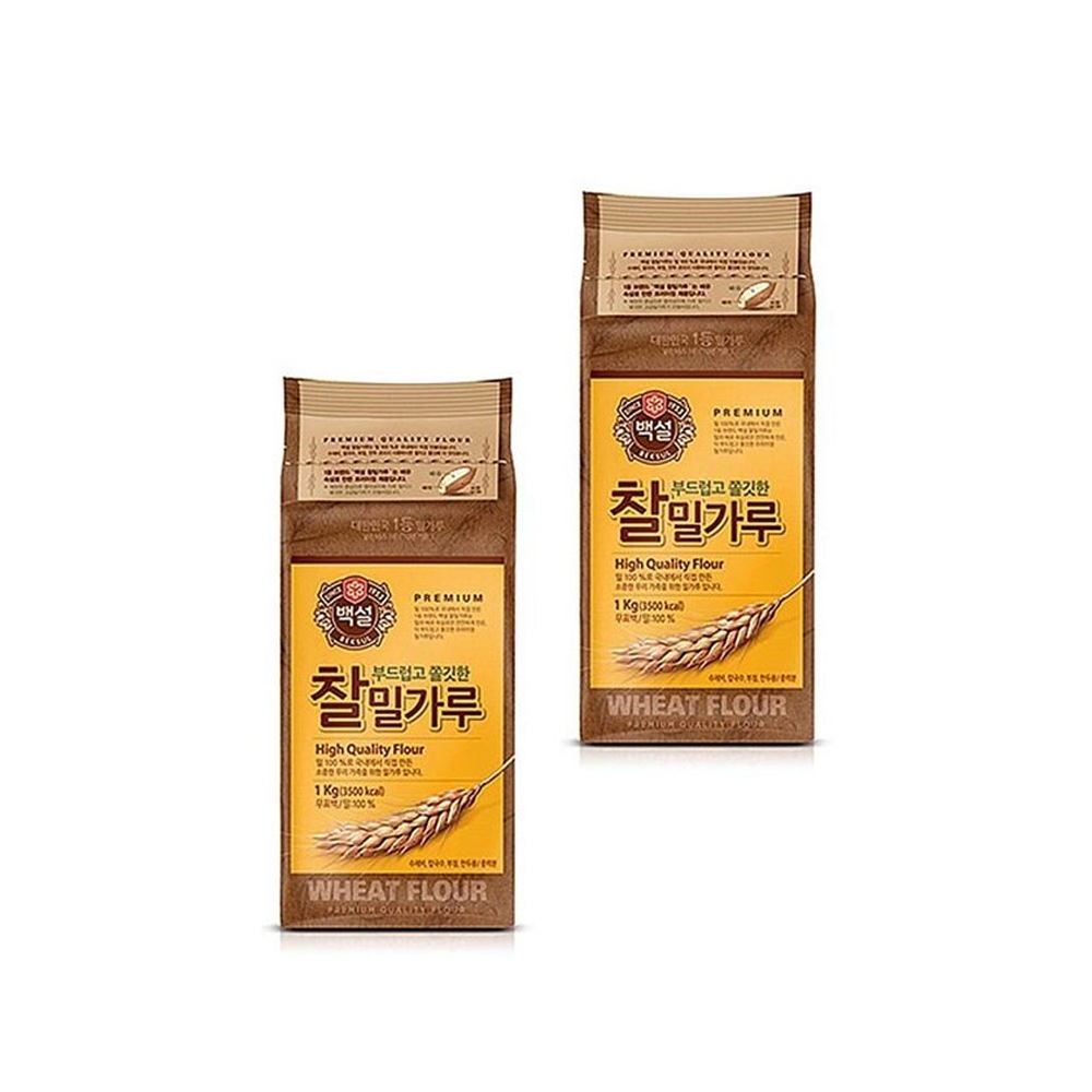 [CJ제일제당] 백설 찰밀가루 1kg x 2개 | CJ제일제당 대한민국