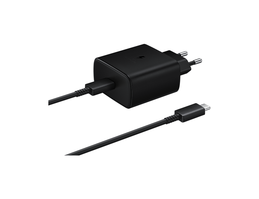 45 W PD 충전기(USB C to C 케이블 포함) (블랙) 충전기 + 케이블 제품 메인 이미지 