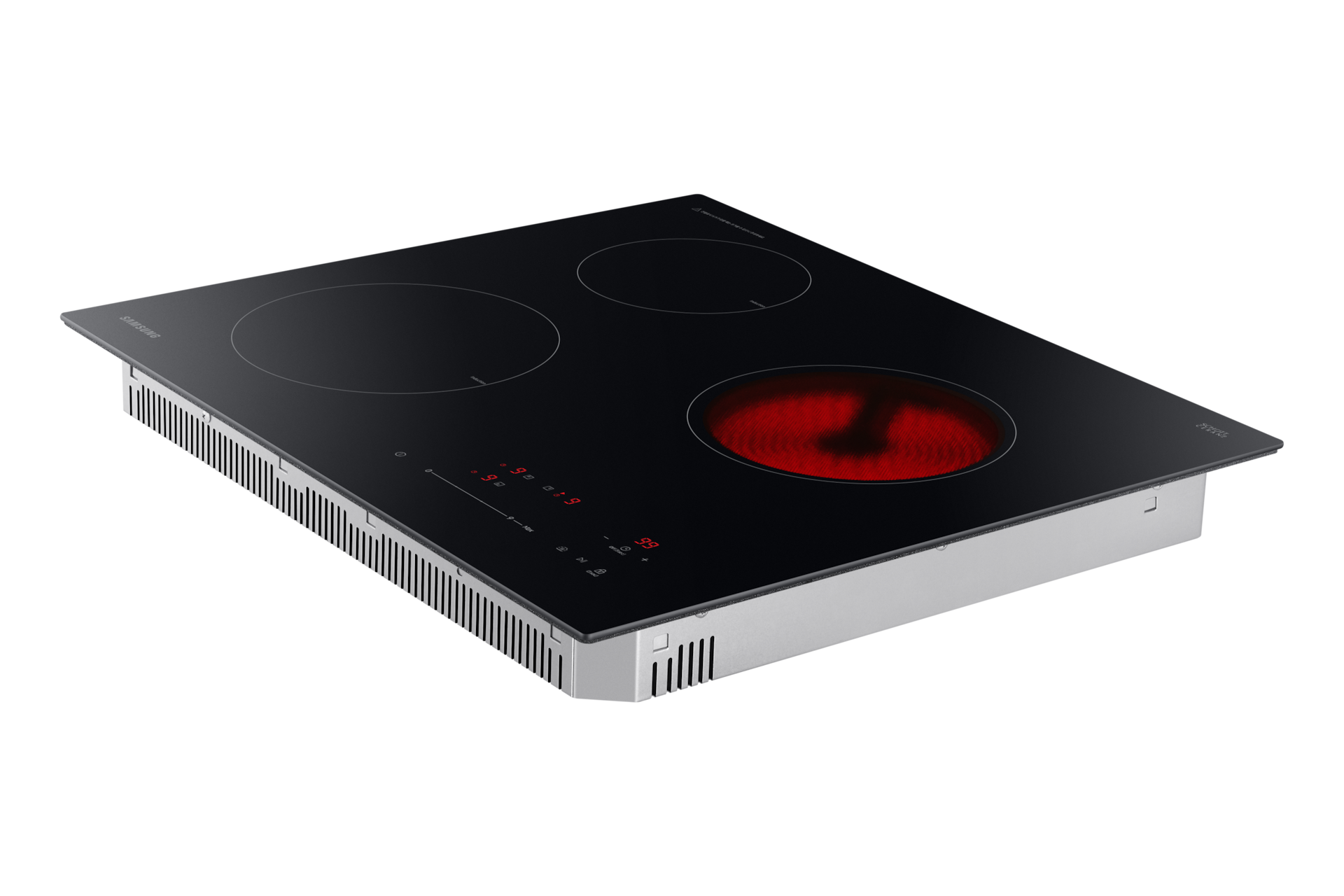 전기레인지 하이브리드 블랙 정면 위 30도 오른쪽 30도