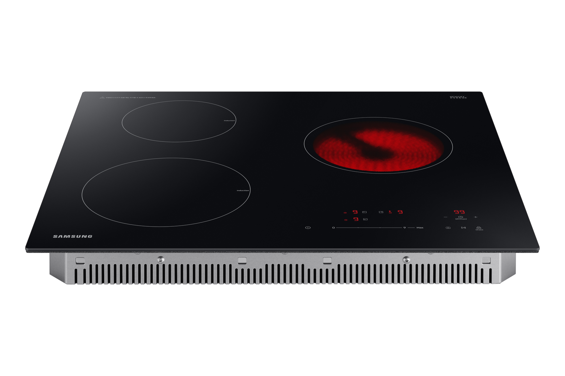 전기레인지 하이브리드 블랙 정면 위 15도