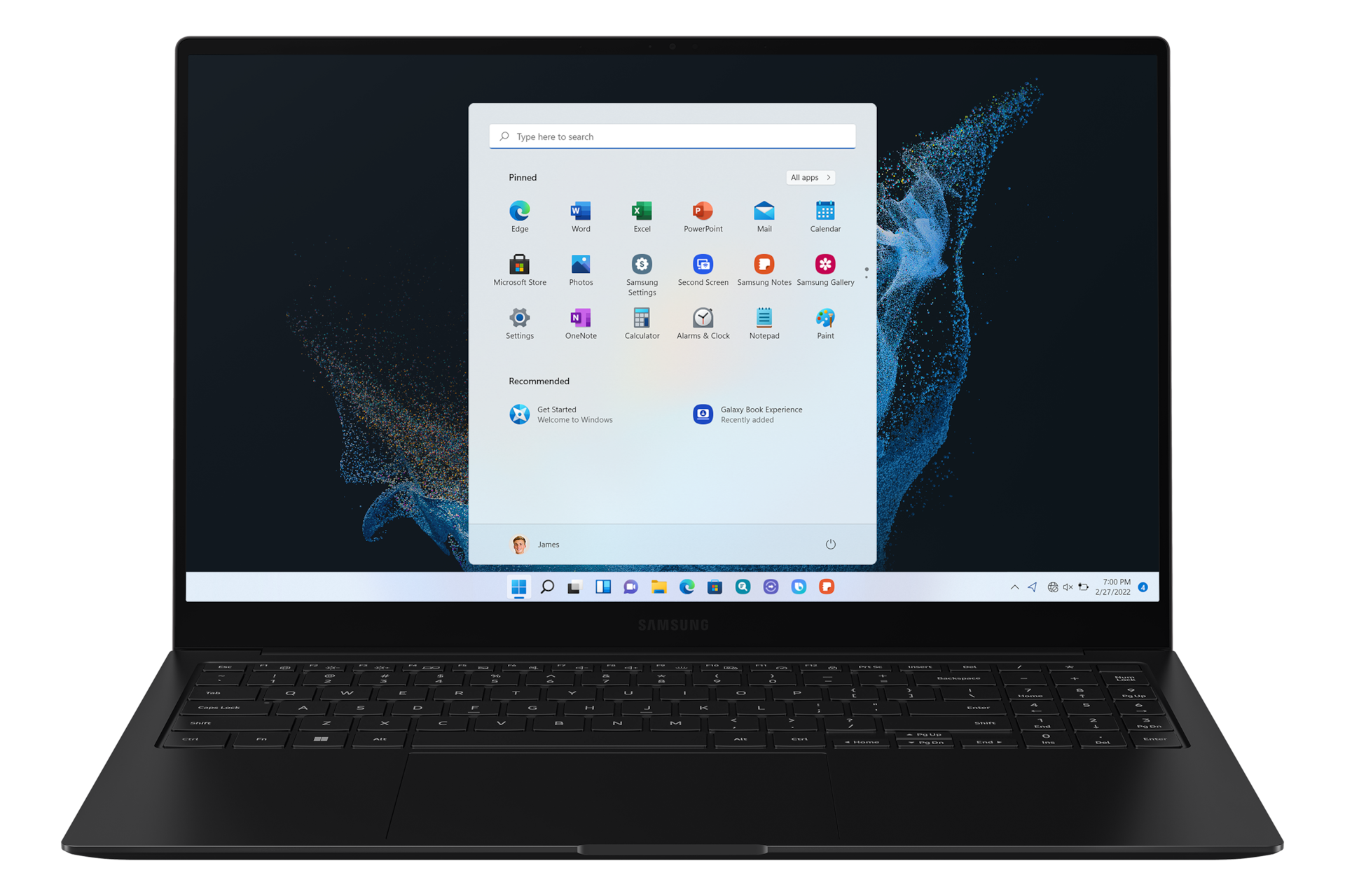 갤럭시 북2 Pro 39.6 cm Core™ i5 / 256 GB NVMe SSD 그라파이트 정면