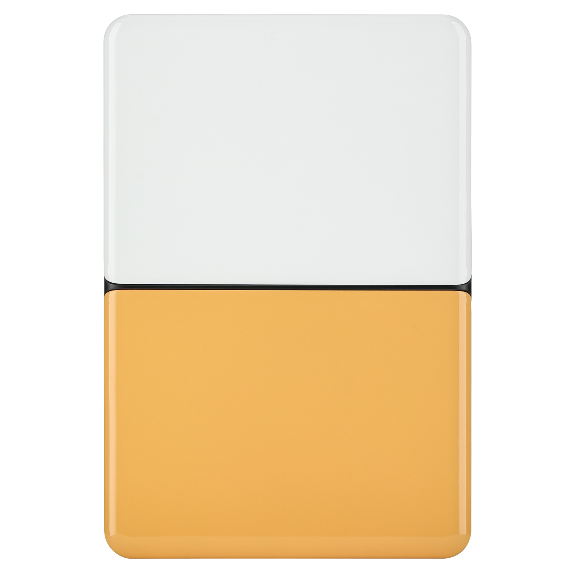 외장 HDD MOSAIC 1 TB 상단 화이트 하단 썬 옐로우 패널 배치한 정면 이미지