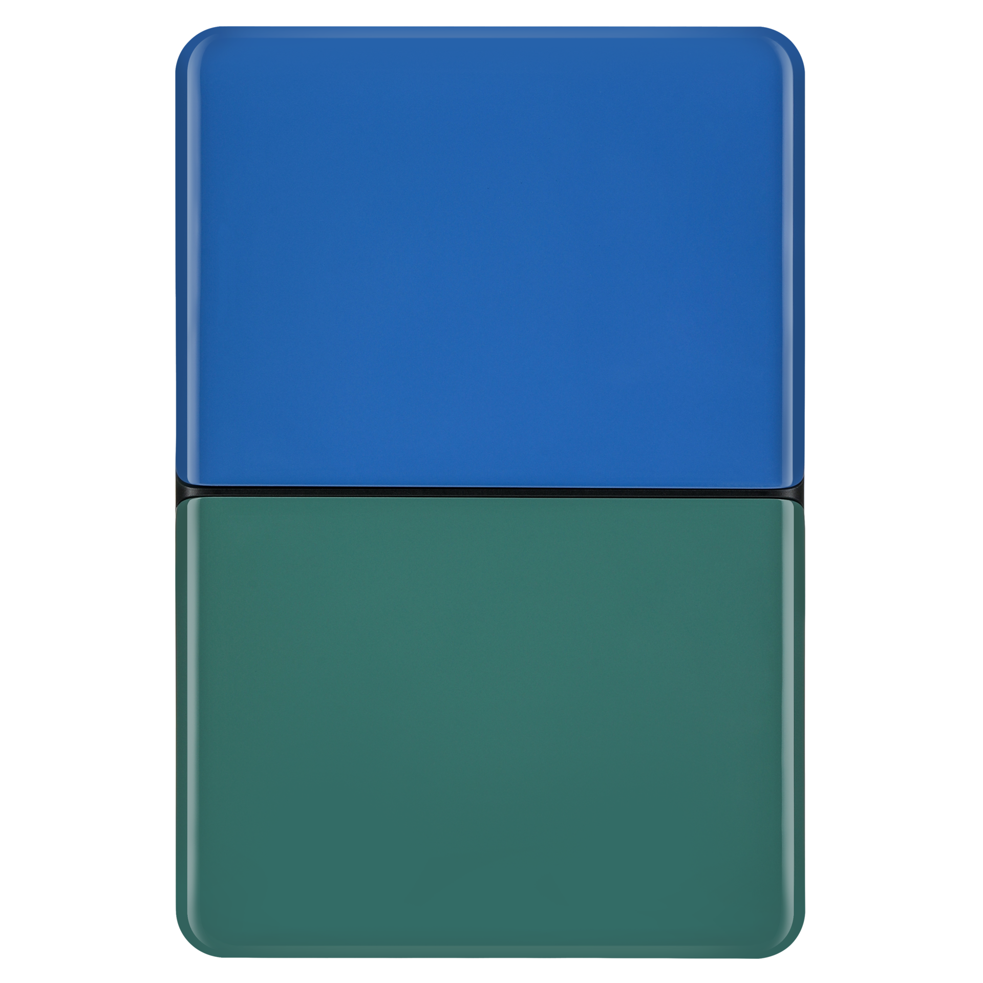 외장 HDD MOSAIC 1 TB 상단 블루 하단 그리너리 패널 배치한 정면 이미지