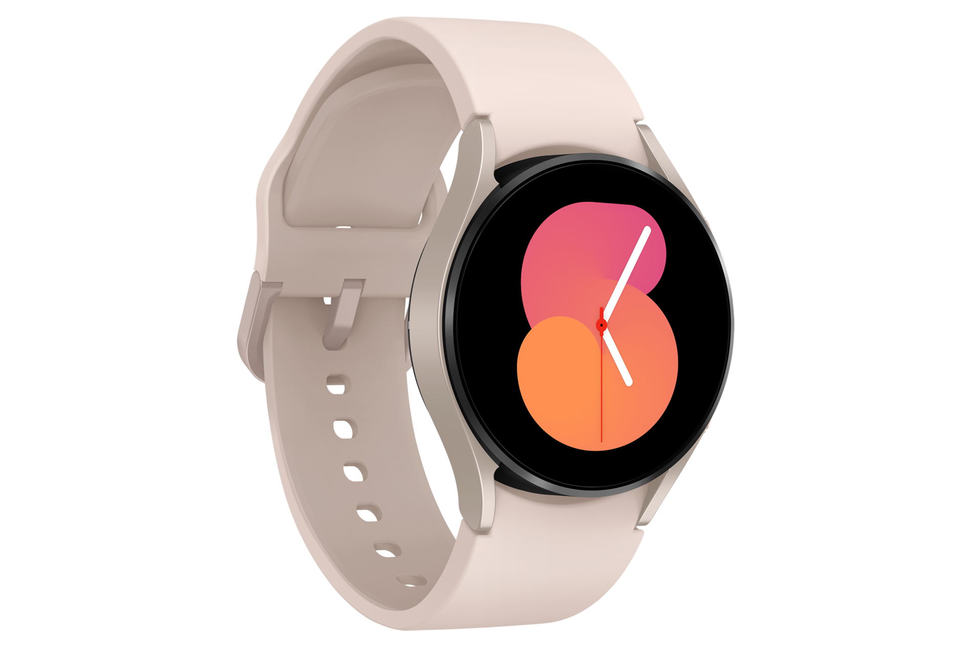 갤럭시 워치5 40 mm (LTE 자급제) 핑크골드 앞면 왼쪽 30도 