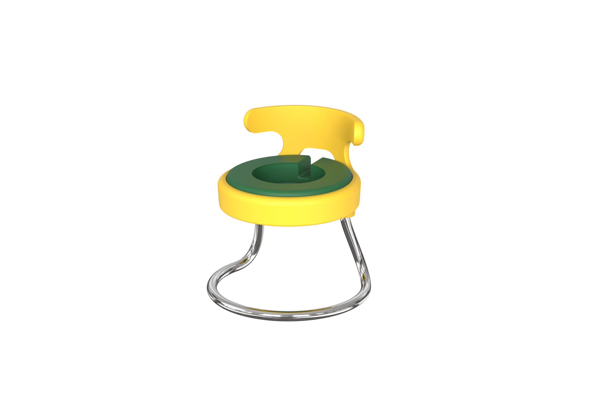 갤럭시 워치 의자 충전독 거치대 (옐로우) 제품 정면 이미지