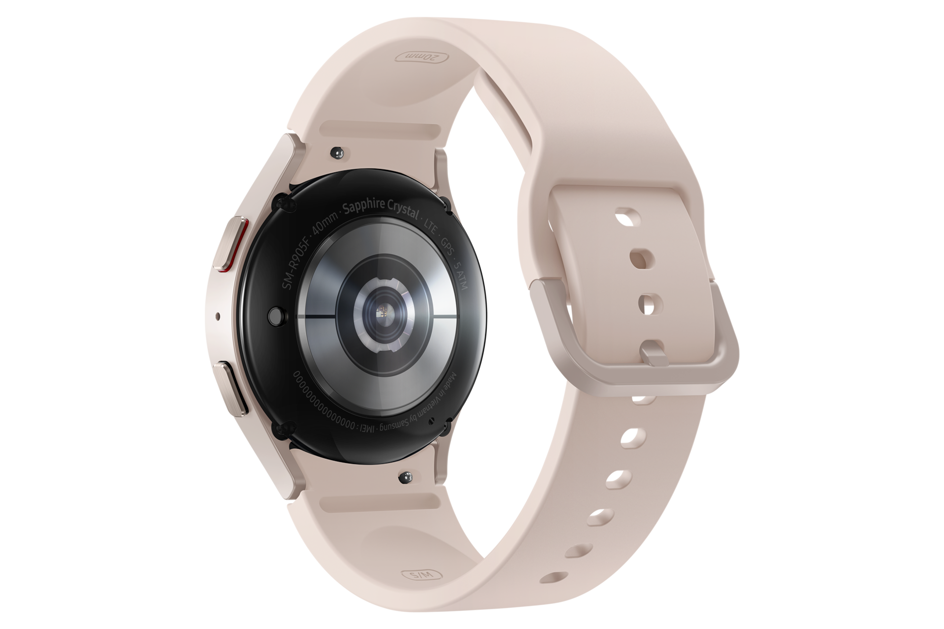 갤럭시 워치5 40 mm (LTE 자급제) 핑크골드 핑크골드 뒷면 왼쪽 30도 