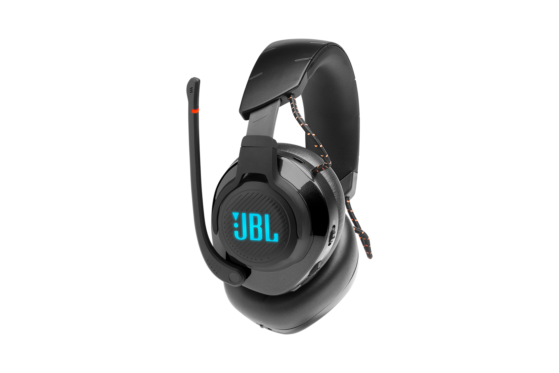 JBL QUANTUM 610 무선 게이밍 헤드셋 측면 마이크 접힌 모습