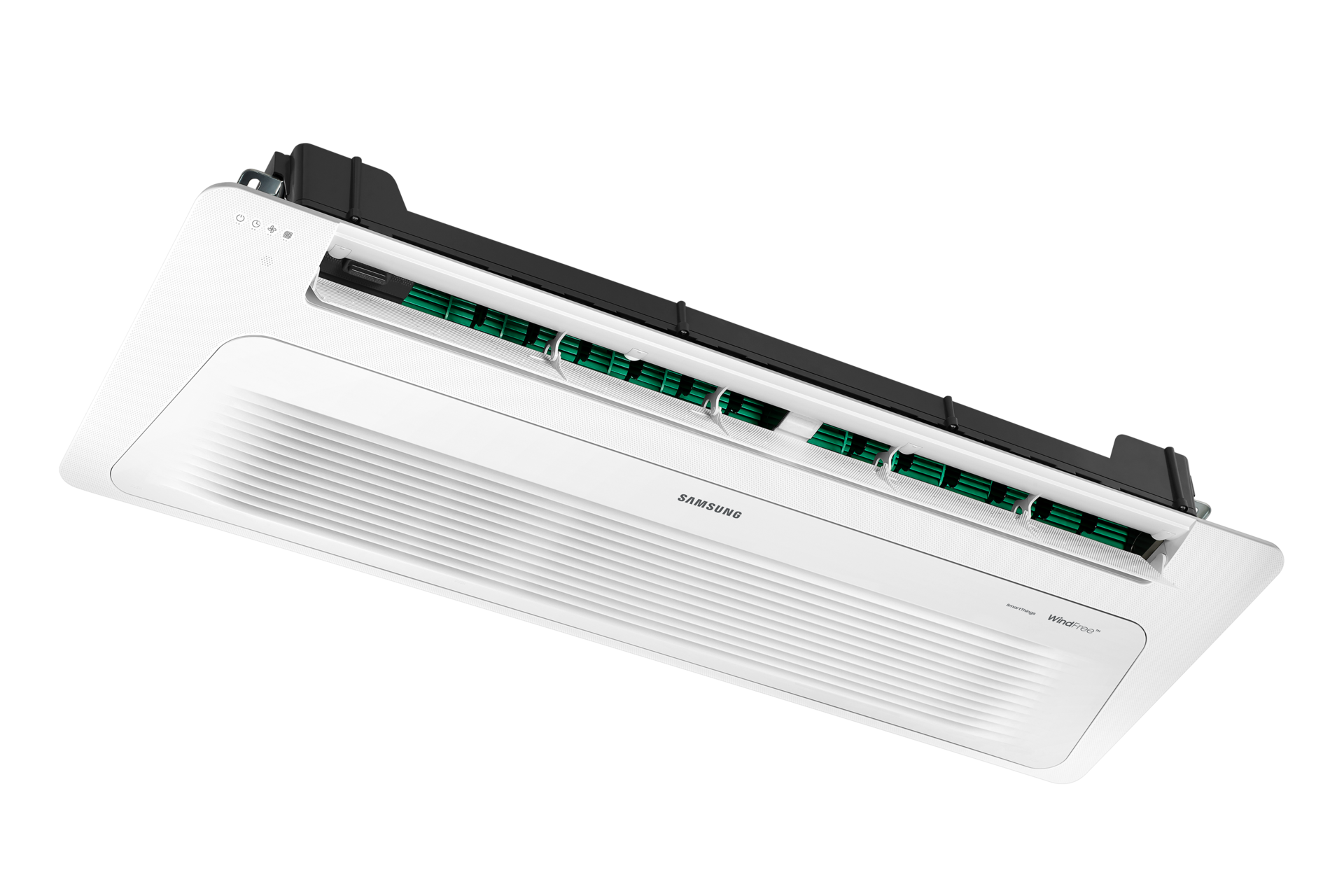 BESPOKE 무풍 시스템에어컨 천장형 왼쪽 45도 날개문 열림