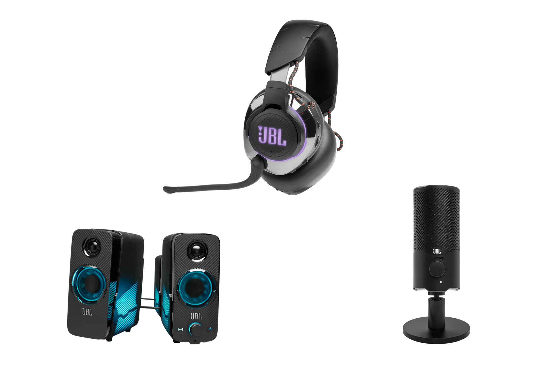 JBL QUANTUM 810 게이밍 패키지 헤드셋, 스피커, 마이크 페어컷