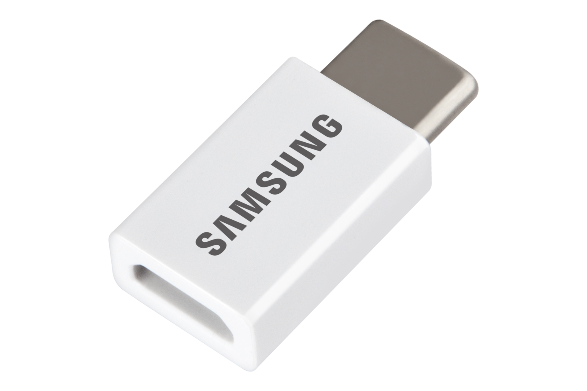 Type-C 젠더 화이트 위에서 내려다본 이미지