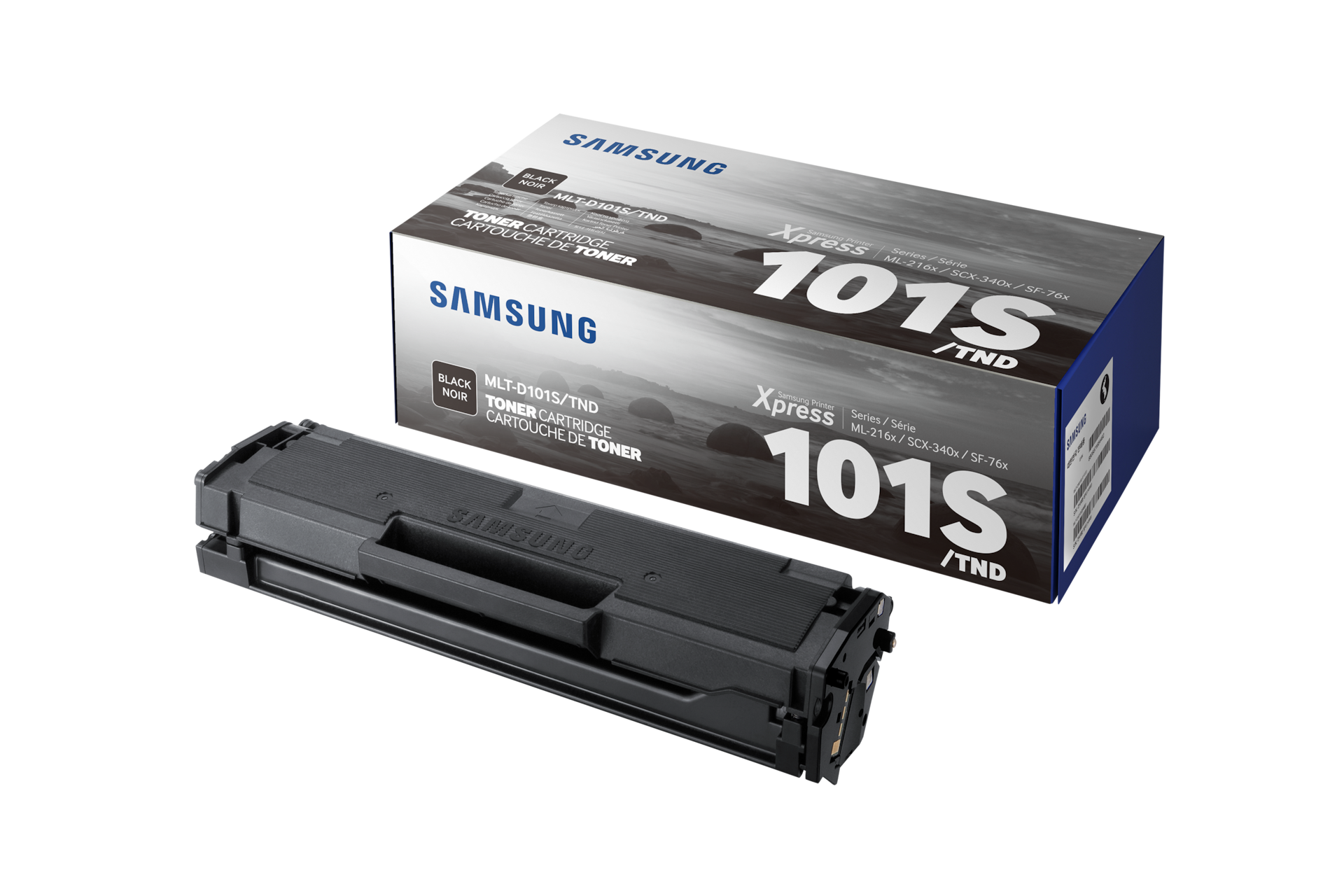 흑백 레이저프린터 토너 1,500매 (블랙) 박스+토너 제품 정면