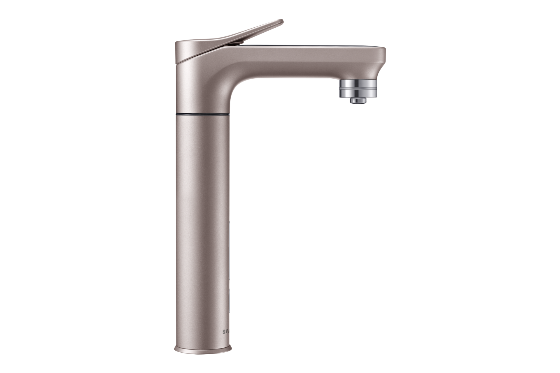 Bespoke 정수기 메인 파우셋+서브 파우셋 (냉/온/정수)+교체용 필터 1SET 알루 로즈골드 메인 파우셋 좌측면