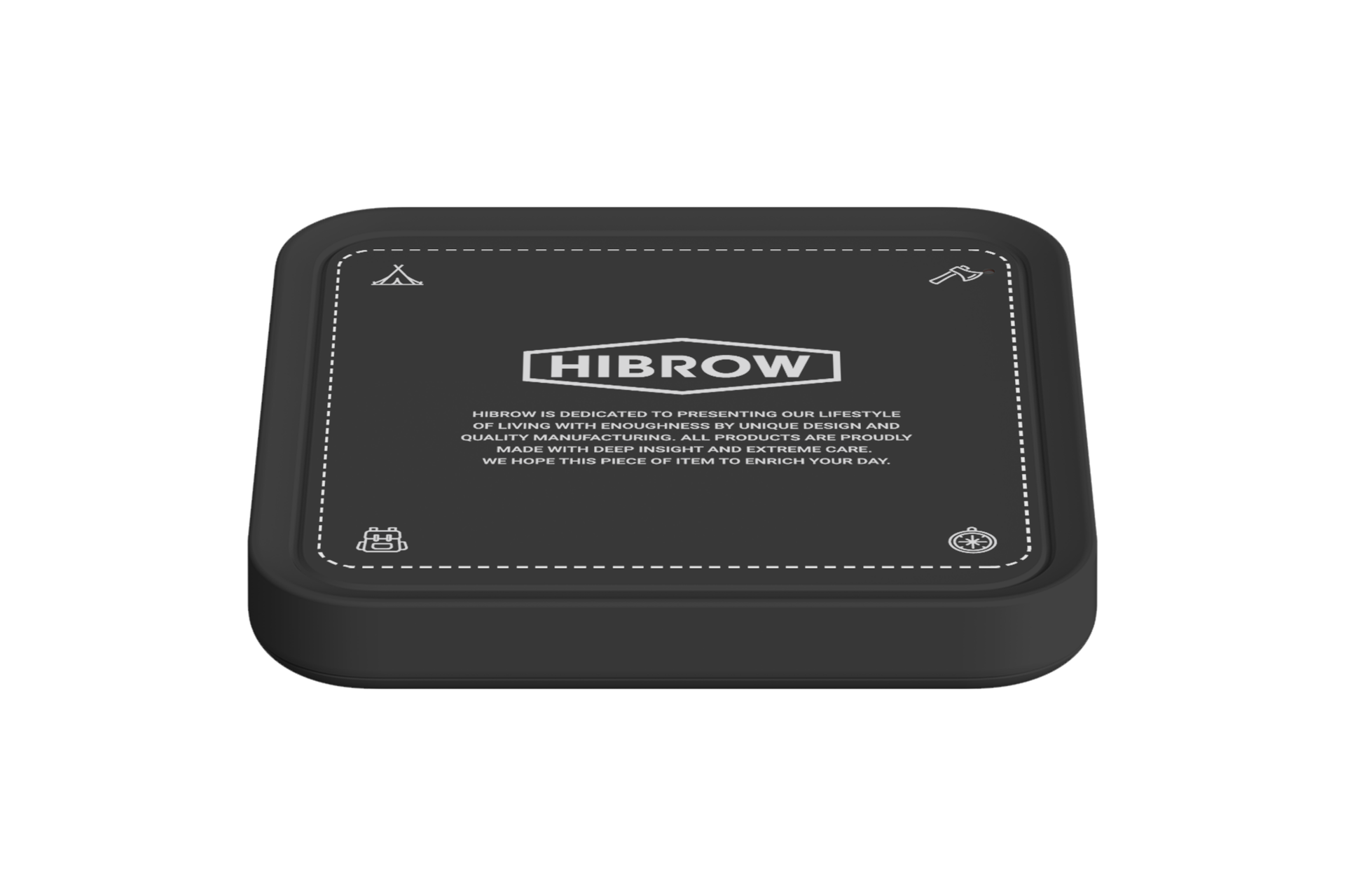 15 W 하이브로우 무선충전기 (블랙) 제품 정면