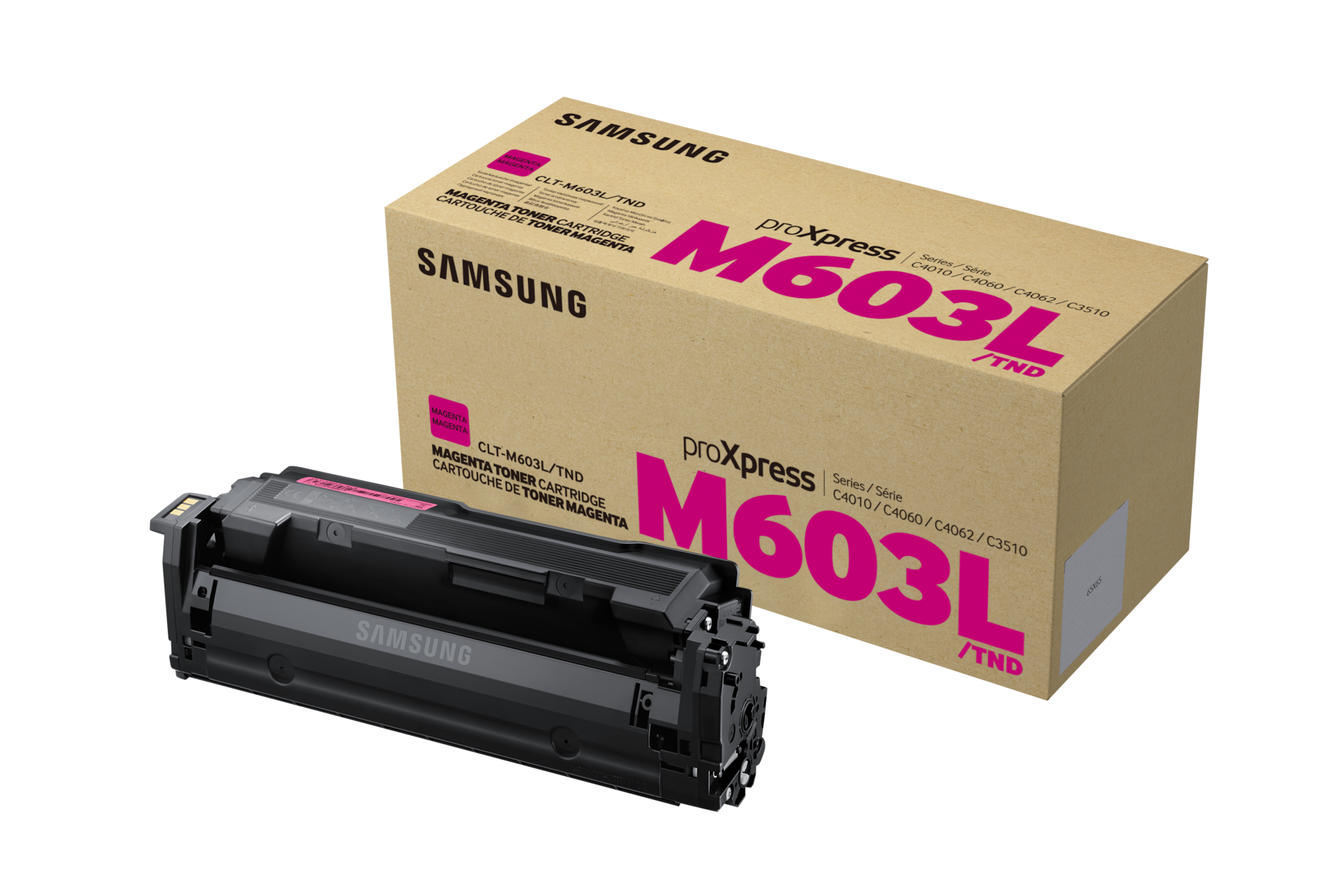 컬러 레이저프린터 토너 10,000 매 마젠타 색상 제품, 박스 정면